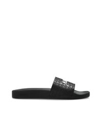 Amiri Black Rubber Slides With Monogram for men