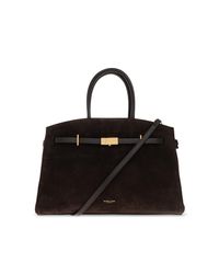 DeMellier London Black Suede 'Hudson Midi' Bag