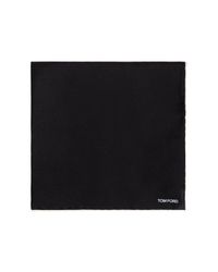 Tom Ford Black Silk Pocket Square for men