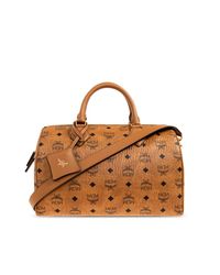 MCM Brown "Ella Medium" Handheld Bag