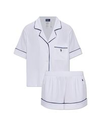 Polo Ralph Lauren White Two-Piece Pyjama With Logo