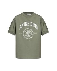 Anine Bing Green T-Shirt "Jaylin"