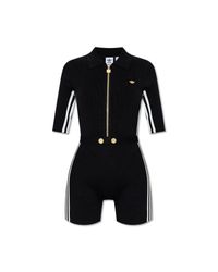 Adidas Originals Black Polo Jumpsuit With Belt