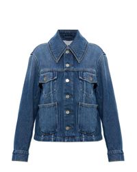Ganni Blue Denim Jacket With Pockets