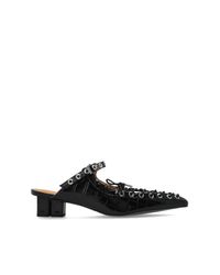 Ganni Black Eco Leather Slides