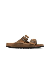 Birkenstock Brown 'Arizona' Slides for men
