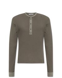 Acne Gray Long-Sleeved T-Shirt for men