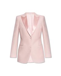 McQueen Pink Blazer With Satin Insert