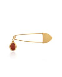 Jil Sander Metallic Brass Pin