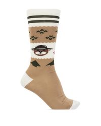 DSquared² Multicolor Socks With Animal Pattern for men