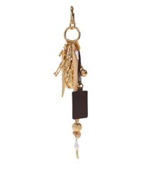Chloé Metallic Keychain With Charms,