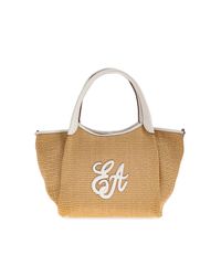 Emporio Armani White Shopper Bag