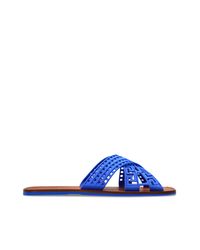 Versace Blue 'Cancun' Sandals for men