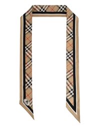 Burberry White Silk Scarf
