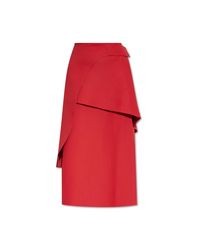 Tory Burch Red Asymmetrical Skirt
