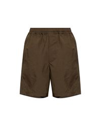 Givenchy Green Shorts With Embroidered Logo for men
