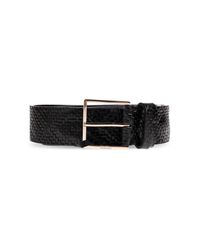 Max Mara Black Leather Belt 'Trine'