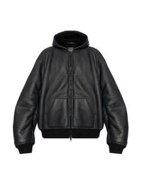Balenciaga Black Leather Jacket for men