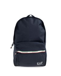 EA7 Blue Backpack With Logo
