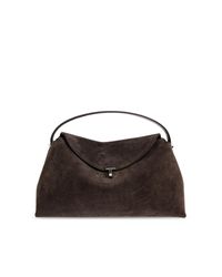 Totême  Brown Suede Bag 'T-Lock'