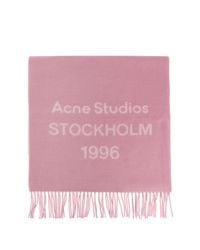 Acne Pink Wool Scarf