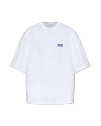 American Vintage White T-Shirt With Printed Logo for men