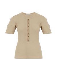 Lemaire Natural Top With A Round Neckline