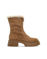 COACH Brown Heeled Ankle Boots "Leah"
