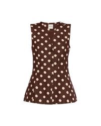 Posse Brown Polka Dot Vest 'Lori', '
