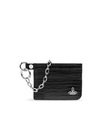Vivienne Westwood Black Card Holder With Chain