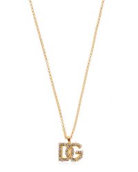 Dolce & Gabbana Metallic Necklace With Logo-Shaped Pendant