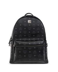 MCM Black Backpack With Logo for men