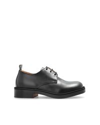 McQueen Black Leather Shoes for men