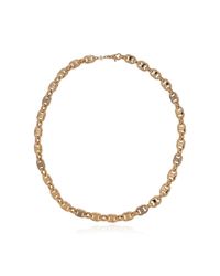 Tory Burch Metallic Necklace With Shimmering Crystals