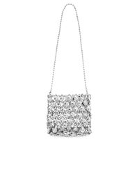 Self-Portrait White Shoulder Bag With Shimmering Crystals