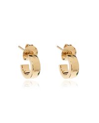 MM6 by Maison Margiela Metallic Earrings With Engraved Logo