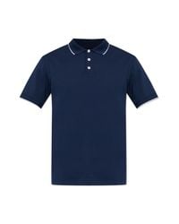 Giorgio Armani Blue Cotton Polo for men