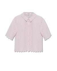 FRAME Pink Lace Shirt