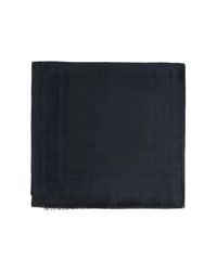 Brioni Blue Scarf With Logo for men