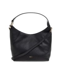 Furla Black "Lara Small" Hobo Hand Bag