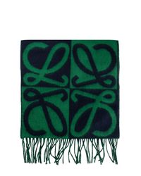 Loewe Green Wool Scarf
