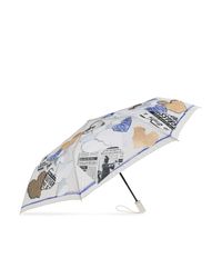 Moschino Blue Folding Umbrella