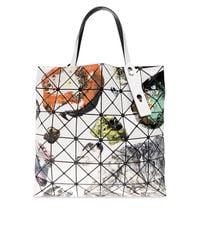 Issey Miyake Black Tote Bag With Colourful Print