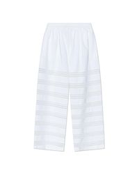 Alaïa White Loose-Fit Cotton Trousers
