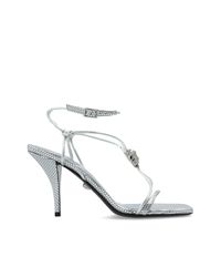 Versace White Heeled Sandals