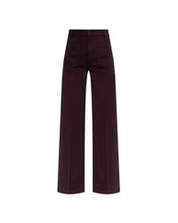 Victoria Beckham Purple Flared Leg Jeans