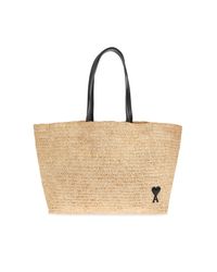 AMI Natural Shopper Bag 'Ami De Coeur'