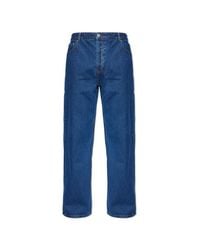 AMI Blue Straight-Leg Jeans for men