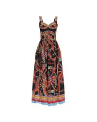 Dolce & Gabbana White Dress With 'Carretto' Print