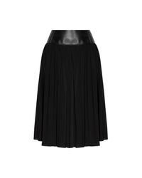 Alaïa Black Skirt With Leather Belt